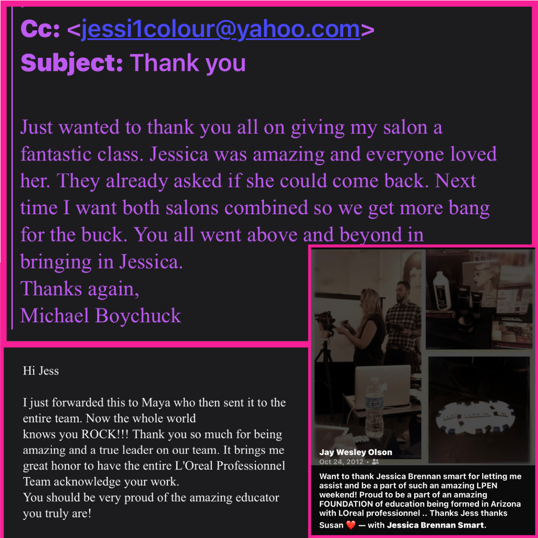 Testimonials for Jessica Smart Hair Education